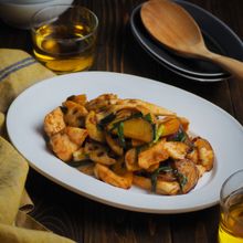野菜と鶏むね肉の中華風ケチャップ炒め
