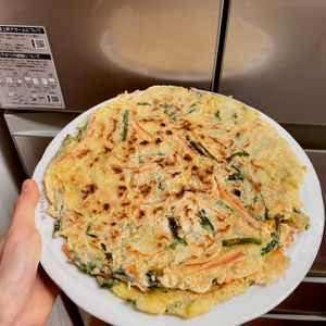 ケの作ってみた!投稿(『ニラたっぷり！野菜チヂミ』簡単☆カリッと美味！子供も喜ぶ♡)