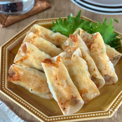 しそチーズでさっぱり!【鶏むね肉でなんちゃって棒餃子】
