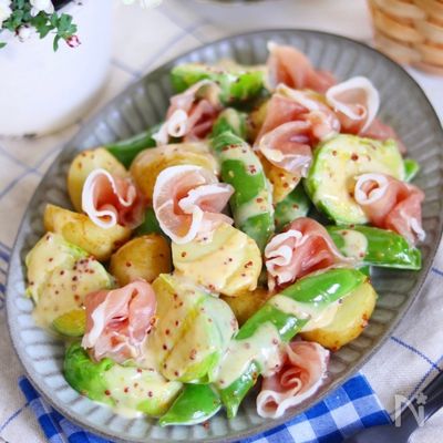 レンジで簡単!春野菜サラダ♡マヨ•バタ•マスタード•ドレ