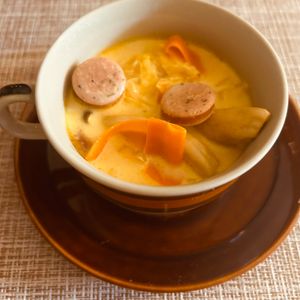 puricoの作ってみた!投稿(時短！栄養満点朝ごはんに！野菜たっぷりカレーミルクスープ)
