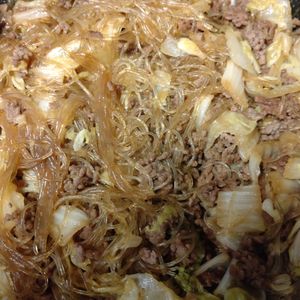 けこすの作ってみた!投稿(満腹★白菜と春雨のオイスターソース炒め煮)