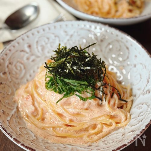 【明太子の濃厚クリームパスタ】フライパンひとつで超簡単♪