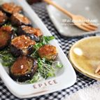 焼き茄子で一口おつまみ♡にんにく味噌のトースター焼き♡