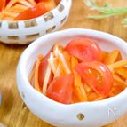 さっぱり副菜に！『ミニトマトと人参のらっきょう酢和え』