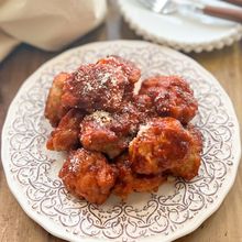 手で丸めない!
スプーンで作る!
豆腐ミートボール♡