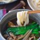 止まらない美味しさ！豚肉と新ごぼう・ニラのつけうどん