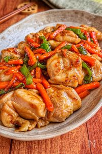 【鶏もも肉と野菜の甘酢炒め】ご飯が進む♪