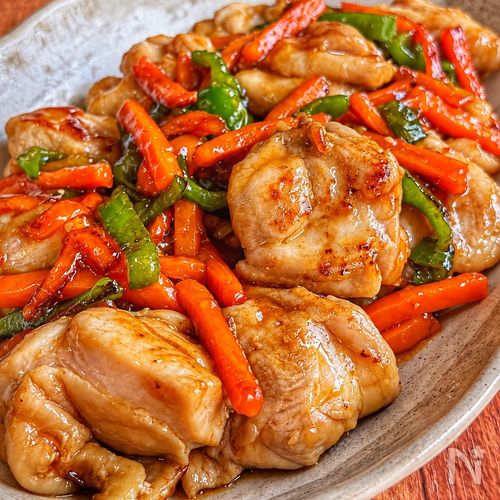 【鶏もも肉と野菜の甘酢炒め】ご飯が進む♪