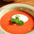 腸活美肌夏バテ解消！ヨーグルトソースと食べる冷製トマトスープ
