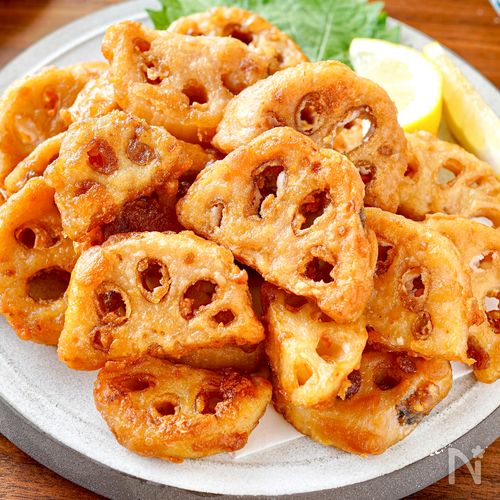 【れんこんの唐揚げ】ザクザクッ♩ひと口食べたら止まらない！