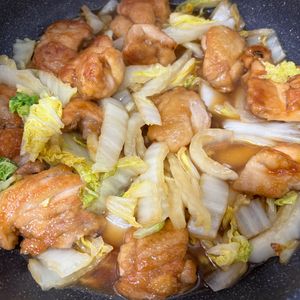 ちちちの作ってみた!投稿(重ねて放置♪お肉柔らか『鶏むね肉と白菜の中華風♡とろうま煮』)