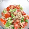 レンジで2分半【オクラとトマトとえのきの中華サラダ】腸活にもの工程2