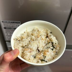 ケの作ってみた!投稿(焼きサバと大葉の混ぜごはん)