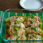 レンジで簡単！豚巻きレタスの旨ぽん蒸し
