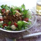 薄切り豚肉とレタスのサラダ