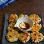 たこと豆腐のもちもち焼き