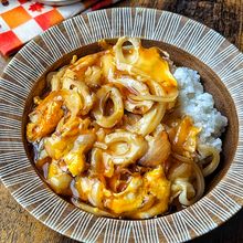 【玉ねぎとちくわのとろたま甘酢丼】節約かんたん！！