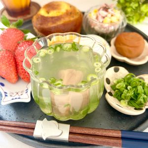 のりのり🐾🎀🤍の作ってみた!投稿(【風邪予防、ひき始めに】焼き梅干しねぎ生姜湯)