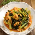 簡単！小松菜とむね肉の甘辛煮