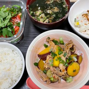 marikoの作ってみた!投稿(めんつゆでラクラク♪『豚こまとさつまいものスタミナ炒め』)
