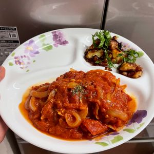 ケの作ってみた!投稿(トマト缶でお手軽に♡簡単塩鯖のトマト煮込み)