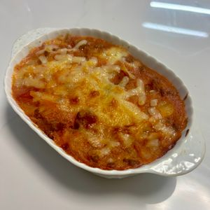 Kの作ってみた!投稿(餃子の皮de即席ラザニア【#ホワイトソース不要#トースター】)