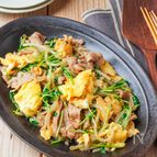 10分！バレない節約飯＼豚肉と豆苗の中華風卵炒め／