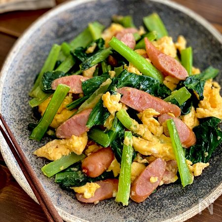 小松菜とウィンナーの卵炒め By ちおり レシピサイト Nadia ナディア プロの料理家のおいしいレシピ