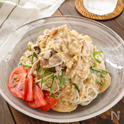【濃厚ごまだれが決め手！豚しゃぶそうめん】速攻完食しちゃう！