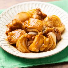 新玉と鶏の甘辛照り焼き