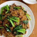 『ひき肉と小松菜の麻婆春雨』
