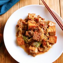ボリュームUP!豚肉と厚揚げの甘味噌炒め