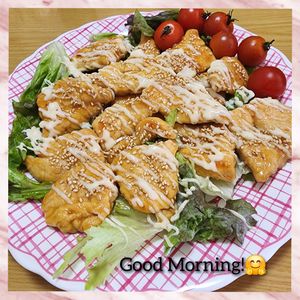 ナムディの作ってみた!投稿(【ささみのうまだし照り焼きマヨビーム】ご飯にもパンにも合う♪)