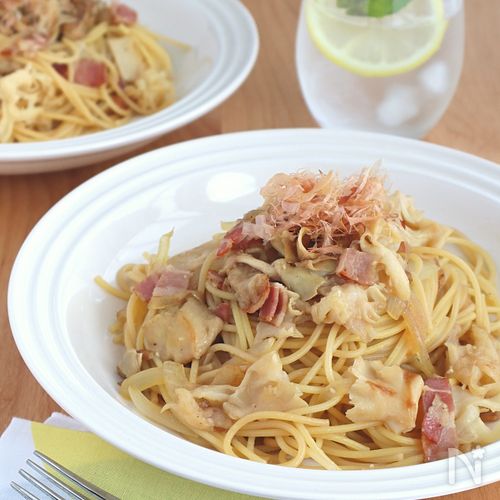 めんつゆで簡単！きのこたっぷり和風パスタ