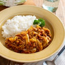 キャベツたっぷりキーマカレー。煮込み不要!フライパンで簡単♪