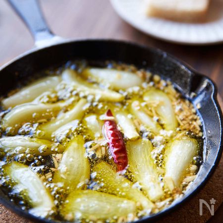 動画あり 生らっきょうのアヒージョ By 榎本 美沙 レシピサイト Nadia ナディア プロの料理家のおいしいレシピ