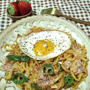 M＊Pの作ってみた!投稿(居酒屋風【厚切りベーコンの濃厚ナポリタン】)