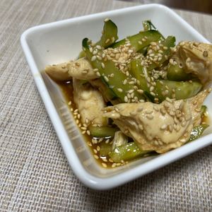 ぽちゃこの作ってみた!投稿(【ささみときゅうりの中華和え】レンジで♪暑い夏のさっぱり副菜)
