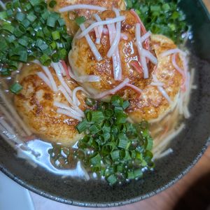 花月雨音🪷の作ってみた!投稿(むっちり食感♪はんぺんと豆腐のしんじょ揚げ【カニカマあん】)