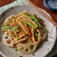 うすさつとレンコンの七味炒め