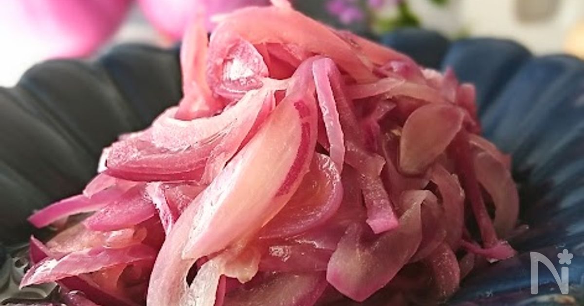 レンジでラクラク♪紫玉ねぎのサラダ