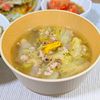 莉子の作ってみた!投稿(鶏ひき肉と白菜のゆず春雨スープ【生姜でぽかぽか♪】)