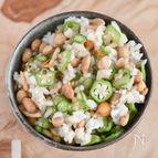 ネバネバ！なめことオクラの納豆ごはん