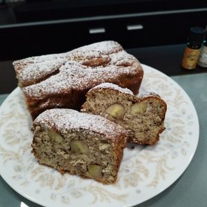 1195977の作ってみた!投稿(【バナナパウンドケーキ】バター不使用!お店の味♡)