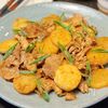 香ばしくて食感やみつき♪【豚肉と長芋のわさび風味甘辛炒め】