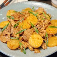 香ばしくて食感やみつき♪【豚肉と長芋のわさび風味甘辛炒め】