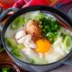 【ぽかぽか体温まる】鶏肉と明太子のピリ辛クリーミーうどん