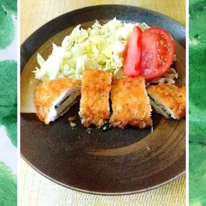 チョロリスの作ってみた!投稿(【ささみの梅しそチキンカツ】サクっと生パン粉仕上げ！)