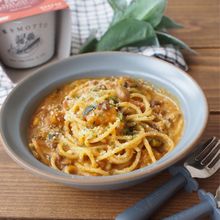 【レトルトとカボチャで簡単に!】甘口カレーボナーラ